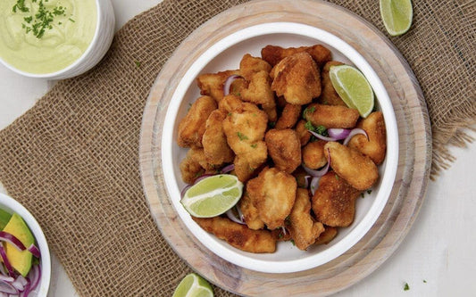 Chicken Chicharron + Salsa Criolla Peruvian style - Caná Wine Shop